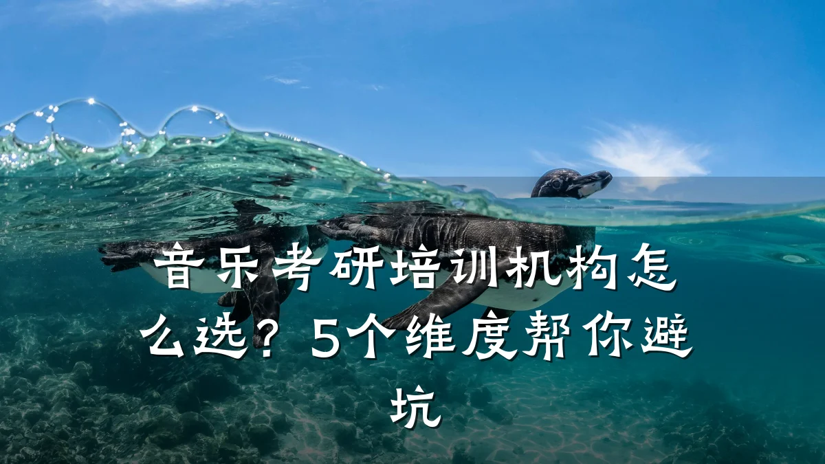 音乐考研培训机构怎么选?5个维度帮你避坑
