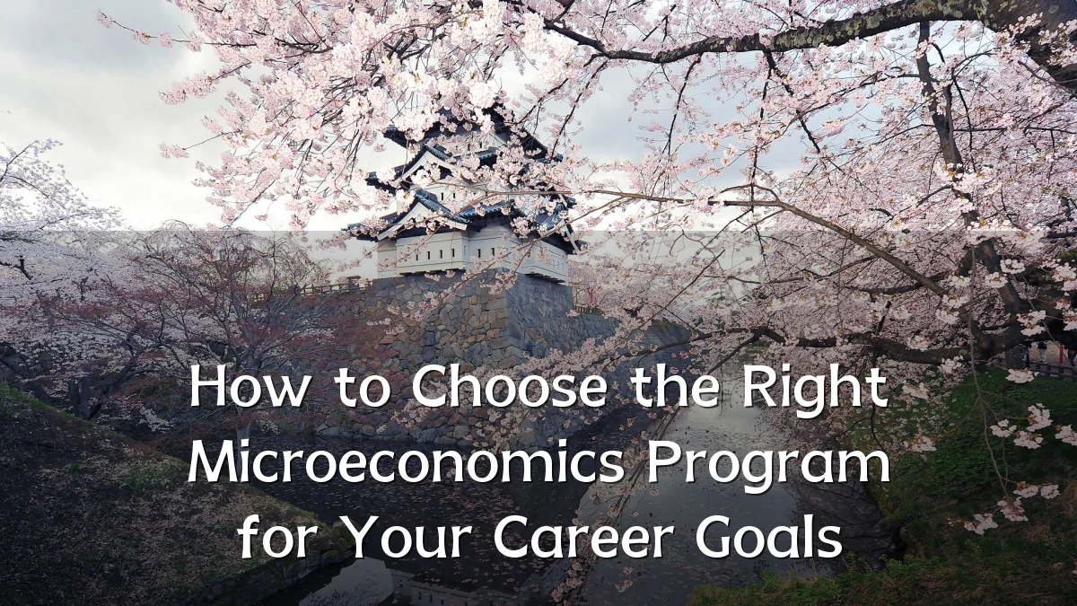 How to Choose the Right Microeconomics Program for Your Career Goals
