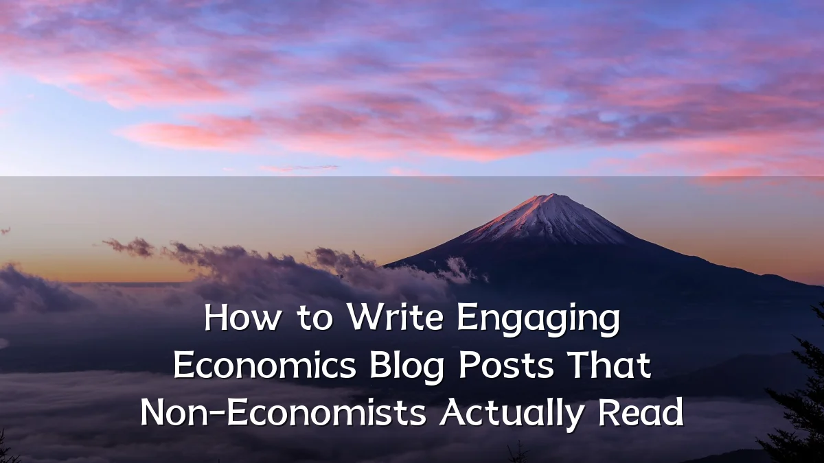 How to Write Engaging Economics Blog Posts That Non-Economists Actually Read