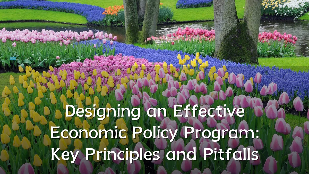 Designing an Effective Economic Policy Program: Key Principles and Pitfalls